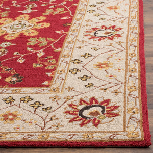 Safavieh Easy Care Hand Hooked  Rug Red / Ivory EZC751C-3
