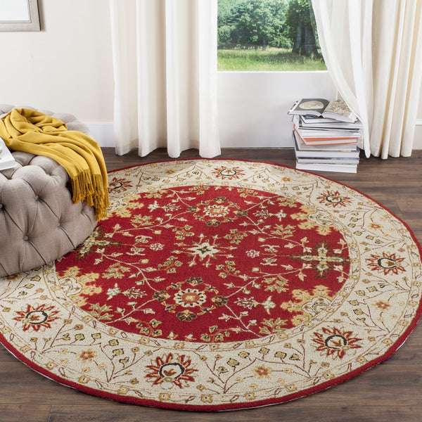 Safavieh Easy Care Hand Hooked  Rug Red / Ivory EZC751C-3