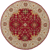 Safavieh Easy Care Hand Hooked  Rug Red / Ivory EZC751C-3