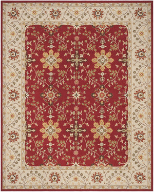 Safavieh Easy Care Hand Hooked  Rug Red / Ivory EZC751C-3