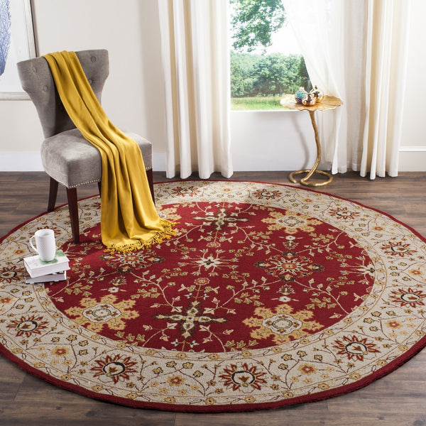 Safavieh Easy Care Hand Hooked  Rug Red / Ivory EZC751C-3
