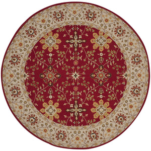 Safavieh Easy Care Hand Hooked  Rug Red / Ivory EZC751C-3