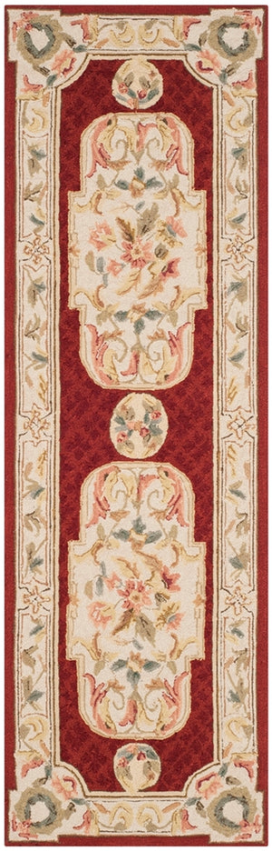 Safavieh Claiborne Hand Hooked Polypropylene Rug Ivory / Red EZC755A-3