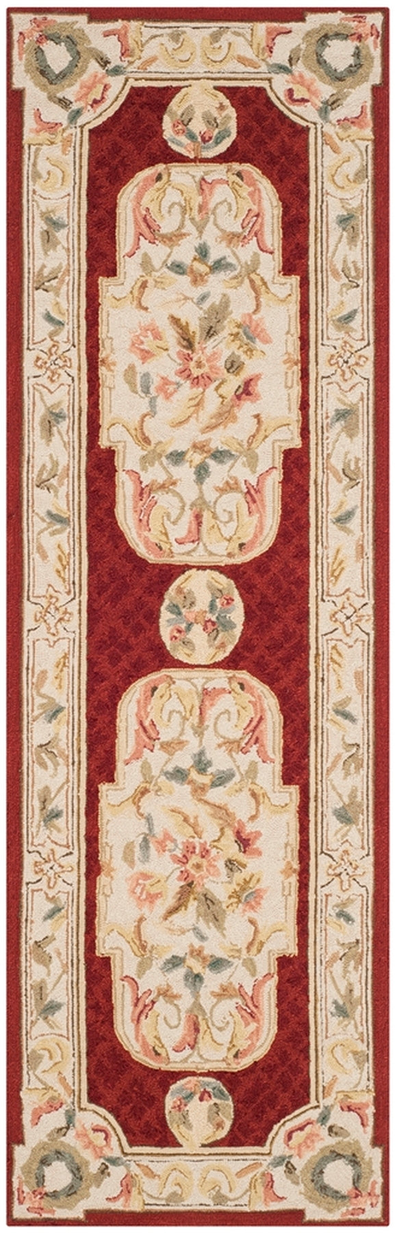 Safavieh Claiborne Hand Hooked Polypropylene Rug Ivory / Red EZC755A-3
