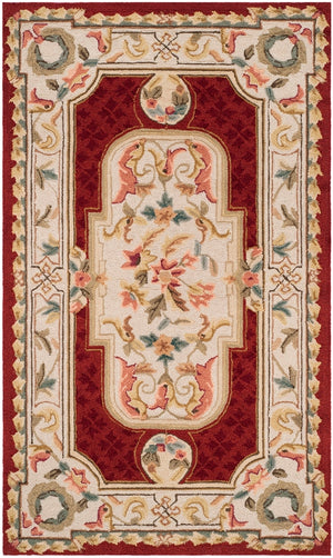 Safavieh Claiborne Hand Hooked Polypropylene Rug Ivory / Red EZC755A-3