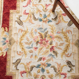 Safavieh Claiborne Hand Hooked Polypropylene Rug Ivory / Red EZC755A-3