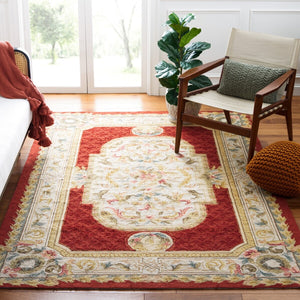 Safavieh Claiborne Hand Hooked Polypropylene Rug Ivory / Red EZC755A-3