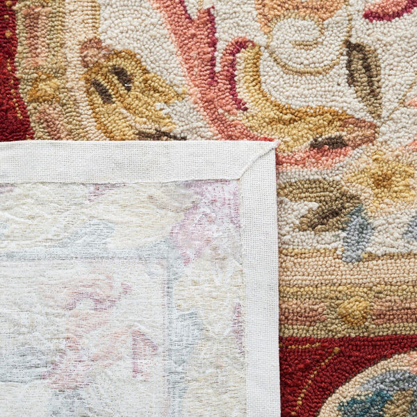 Safavieh Claiborne Hand Hooked Polypropylene Rug Ivory / Red EZC755A-3