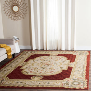 Safavieh Claiborne Hand Hooked Polypropylene Rug Ivory / Red EZC755A-3