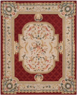 Safavieh Claiborne Hand Hooked Polypropylene Rug Ivory / Red EZC755A-3