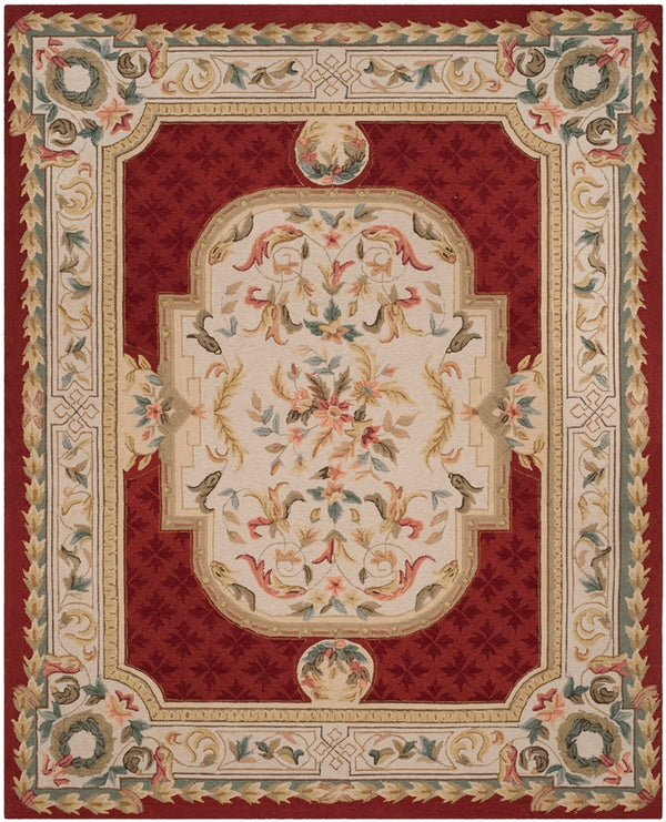 Safavieh Claiborne Hand Hooked Polypropylene Rug Ivory / Red EZC755A-3