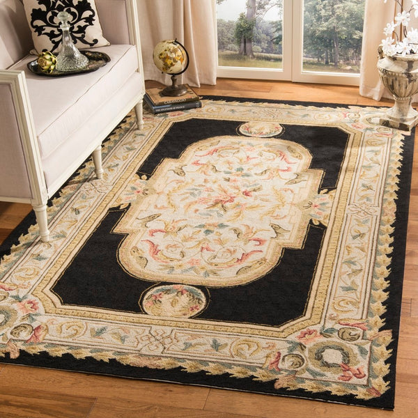 Safavieh Claiborne Hand Hooked Polypropylene Rug Navy / Ivory EZC756A-3