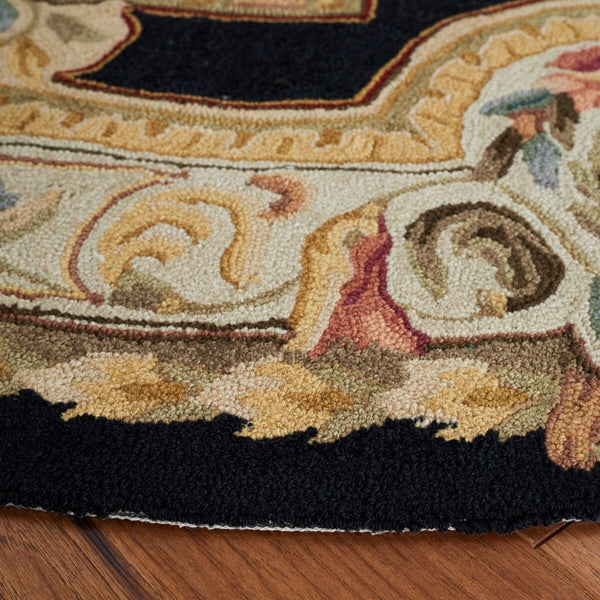 Safavieh Claiborne Hand Hooked Polypropylene Rug Navy / Ivory EZC756A-3