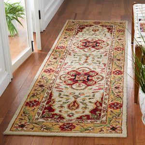 Safavieh Bridgport Easy Care Hand Hooked Polypropylene Rug Creme / Red EZC757F-3