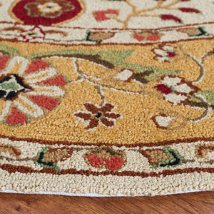 Safavieh Bridgport Easy Care Hand Hooked Polypropylene Rug Creme / Red EZC757F-3