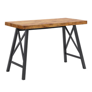 Homelegance By Top-Line Alastor Rustic X-Base Desk Natural MDF