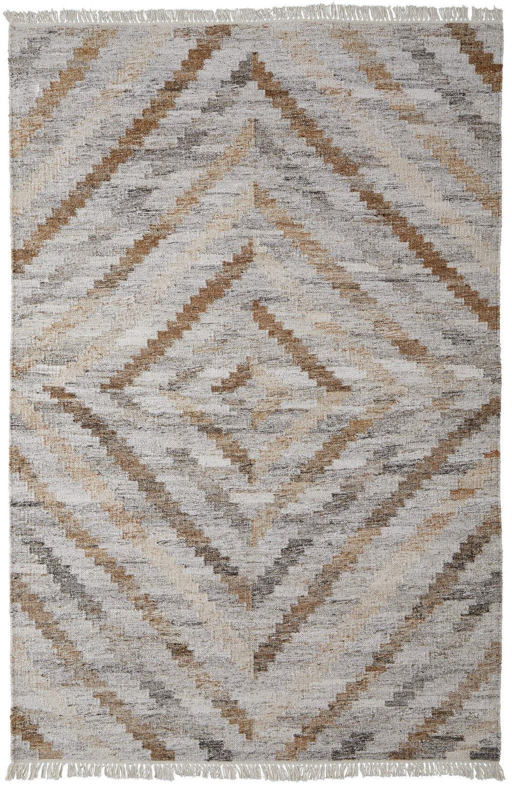 Feizy Rugs Beckett Handwoven Eco-friendly Geometric Pet Rug In Inky Gray And Beige For Stylish Spaces Ivory,Gray,Tan Pet 8900724ftangryf00