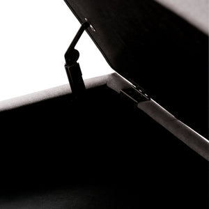 English Elm Dover Square Coffee Table Ottoman - Cloud Grey Linen Storage Piece For Modern Living Rooms & More B136P159049