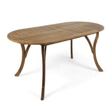 Christopher Knight Home® - Noble House - Hermosa Outdoor 70" Oval Acacia Wood Dining Table, Teak