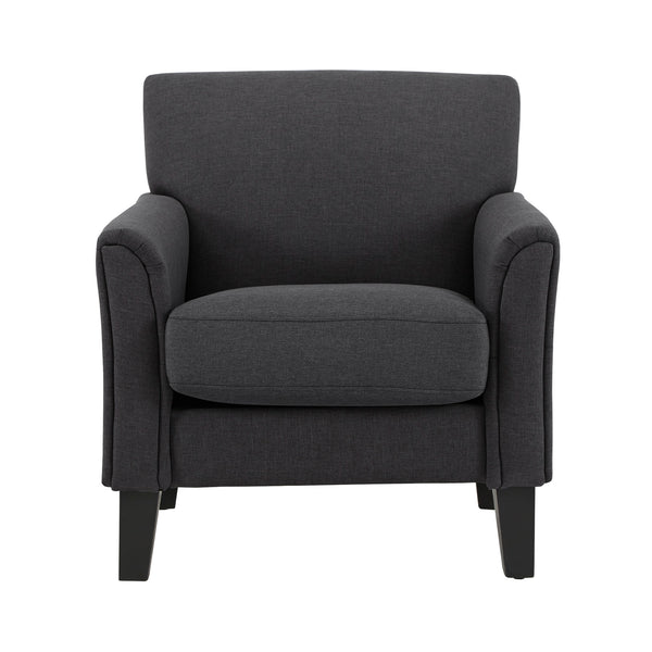 Homelegance By Top-Line Huntley Modern Accent Chair Dark Grey Linen