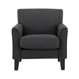 Homelegance By Top-Line Huntley Modern Accent Chair Dark Grey Linen