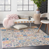 Nourison Passion PSN01 Machine Made Power-loomed No Border Indoor Only Bohemian Transitional Rug Ivory,Multi, Ivory Multicolor 100% Polypropylene 99446477149