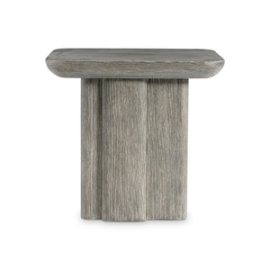 Bernhardt Bernhardt Monolith Side Table — Wirebrushed Oak Rustic Modern Accent Table With Sculptural Geometry And Texture 343125