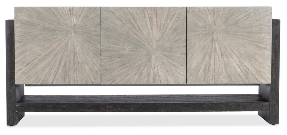 Hooker Furniture Melange Starburst Ground Perspective Credenza With Soft-Close Doors, Ventilated Media Back & Power 628-85170-95