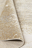 Feizy Rugs Aura Polyester/Polypropylene Machine Made Industrial Rug Ivory/Gray/Gold 9'-2" x 12'
