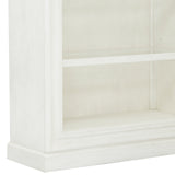 Open Shelf Storage Bookcase with Puck Light White with Chalky White Rub thru finish P301507 Pulaski Furniture