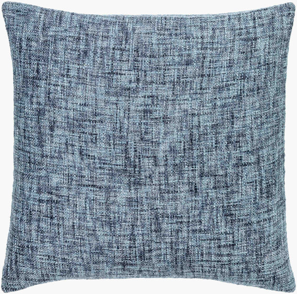 Surya Ezequiel 18"X18" Modern Accent Pillow - Luxurious Cotton Blend, Stylish Texture For Any Room Decor Dark Blue Cotton,Polyester,Cotton,Polyester Ezq002-2222d