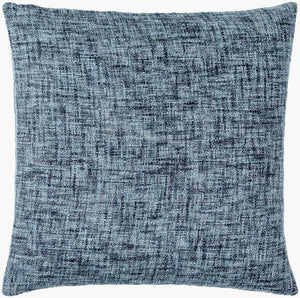 Surya Ezequiel 18"X18" Modern Accent Pillow - Luxurious Cotton Blend, Stylish Texture For Any Room Decor Dark Blue Cotton,Polyester,Cotton,Polyester Ezq002-2222d