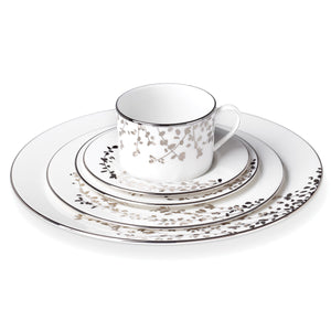 Lenox Kate Spade Gardner Street Platinum 5-Piece Place Setting Metallic, WHITE BONE CHINA 807843