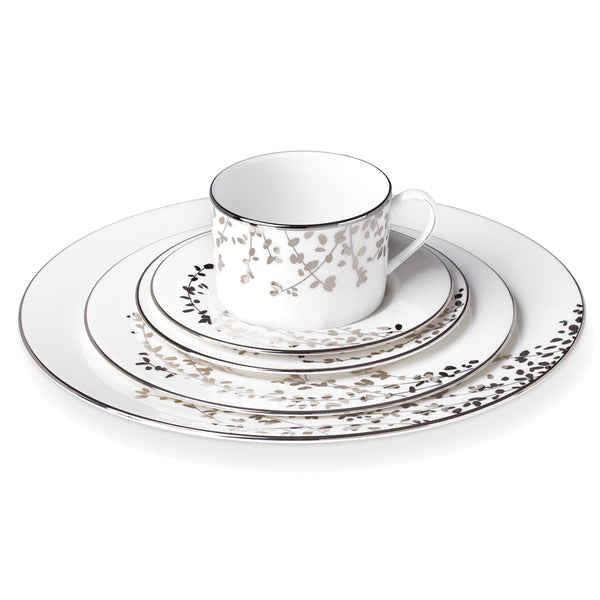 Lenox Kate Spade Gardner Street Platinum 5-Piece Place Setting Metallic, WHITE BONE CHINA 807843
