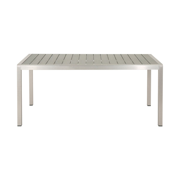 English Elm Coral Outdoor Faux Wood Aluminum Dining Table Seats Six on Patio or Deck 60452.00