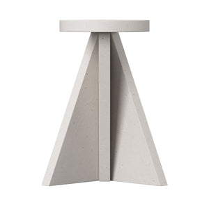 Bernhardt Bernhardt Stratum Accent Table With Fossil Faux Stone Teardrop Top & Sculptural Intersecting Triangle Base 325123