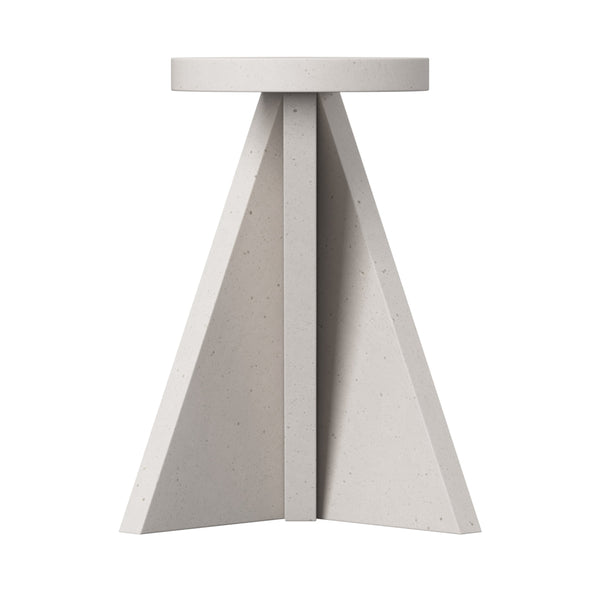 Bernhardt Bernhardt Stratum Accent Table With Fossil Faux Stone Teardrop Top & Sculptural Intersecting Triangle Base 325123