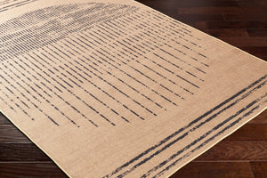 Livabliss Ez Jute Flatweave Area Rug Recycled Fabric Low Profile Farmhouse Coastal Living Room Light Brown, Bl 8' x 10' EZT2301-810