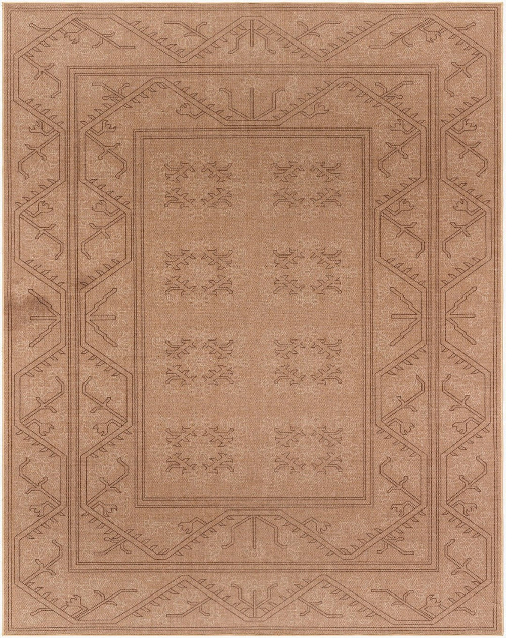 Livabliss Ez Jute Flatweave Area Rug Eco Woven Cottage Style for Living Dining Entryway Light Brown, Bl 8' x 10' EZT2304-810