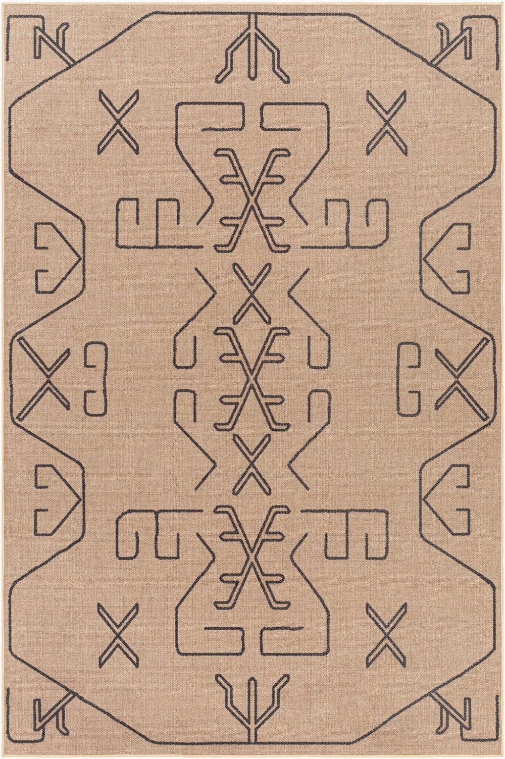 Livabliss Ez Jute Flatweave Recycled Fabric Area Rug Earthy Cottage Accent for Entryways Light Brown, Bl 9' x 12' EZT2306-912