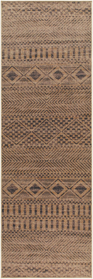 Livabliss Ez Jute Recycled Fabric Flatweave Runner Rug for Hallways and High Traffic Entryways Light Brown, Bl 2'6" x 8' EZT2315-268