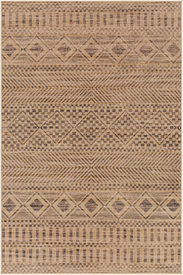 Livabliss Ez Jute Recycled Fabric Flatweave Runner Rug for Hallways and High Traffic Entryways Light Brown, Bl 9' x 12' EZT2315-912
