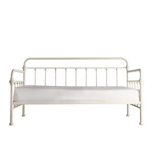 Homelegance By Top-Line Sione Antique Iron Metal Twin Daybed White Metal