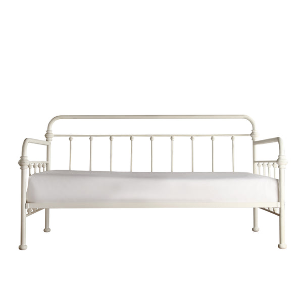 Homelegance By Top-Line Sione Antique Iron Metal Twin Daybed White Metal