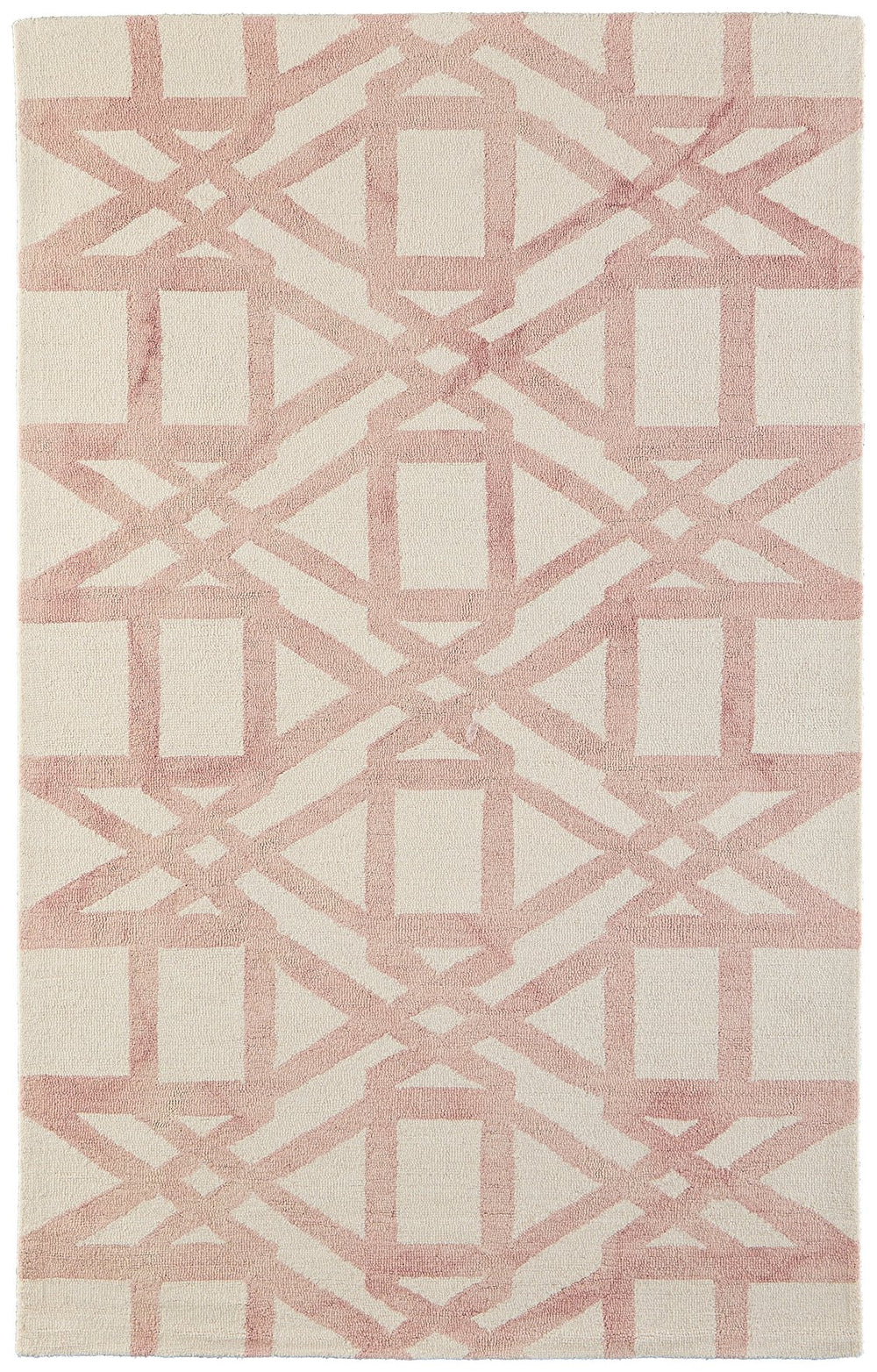 Feizy Rugs Lorrain Hand-tufted Wool Rug - Modern Geometric Design, Stain-resistant, Perfect For High Traffic Areas Ivory,Pink,Tan Wool 6108571fblh000g99