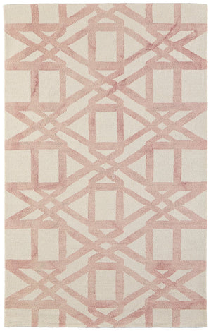 Feizy Rugs Lorrain Hand-tufted Wool Rug - Modern Geometric Design, Stain-resistant, Perfect For High Traffic Areas Ivory,Pink,Tan Wool 6108571fblh000g99