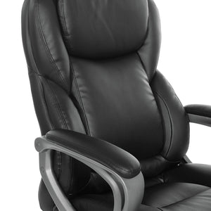 OSP Home Furnishings Exec Bonded Leather Office Chair with Lumbar Support for Executive Home Workspace ECH67707-EC3