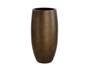 Sunpan Aster Planter – Contemporary Antique Bronze Finish for Stylish Indoor & Outdoor Botanical Displays Tall - 20.25W x 20.25D x 40H