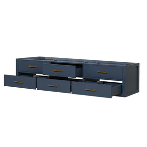 English Elm Blue Double Bath Vanity - Stylish Midcentury Design, Ample Storage & Easy Installation For Modern Spaces B2731P258107