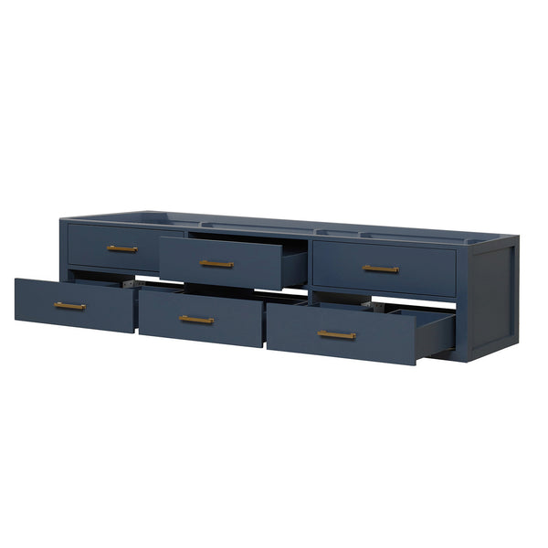 English Elm Blue Double Bath Vanity - Stylish Midcentury Design, Ample Storage & Easy Installation For Modern Spaces B2731P258107